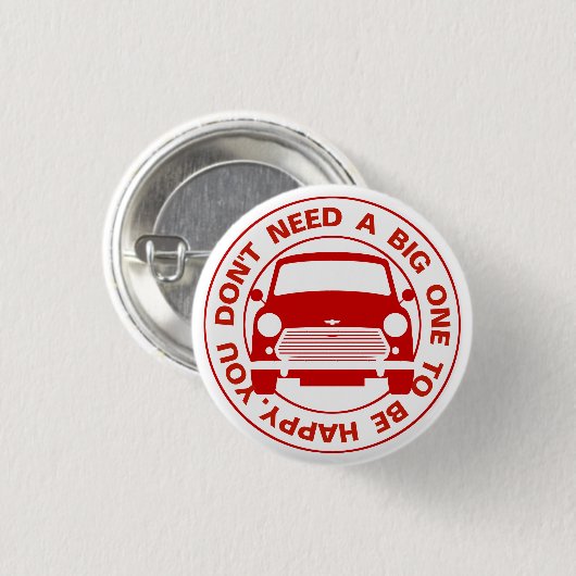 Klassieke Austin Mini-auto Ronde Button 3,2 Cm (Voorkant /achterkant)