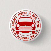 Klassieke Austin Mini-auto Ronde Button 3,2 Cm (Voorkant)