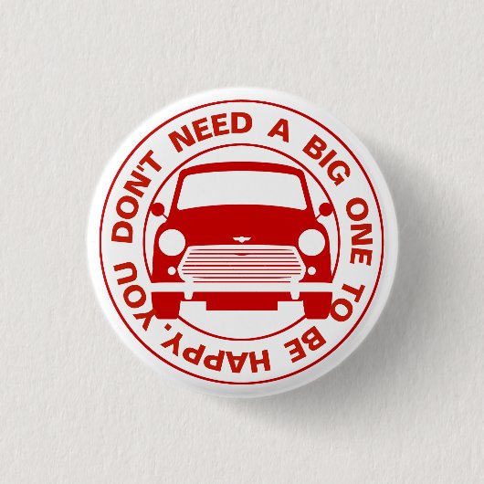 Klassieke Austin Mini-auto Ronde Button 3,2 Cm (Voorkant)