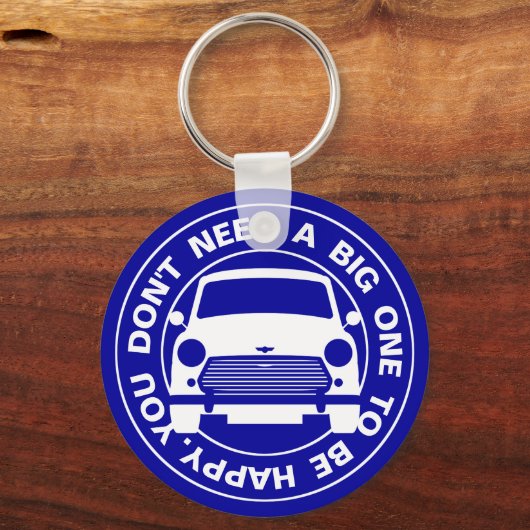 Klassieke Austin Mini-auto Sleutelhanger (Voorkant)