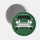 Klassieke Austin Mini Cooper auto Magneet (Voorkant / Achterkant)