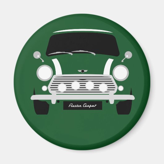 Klassieke Austin Mini Cooper auto Magneet (Voorkant)