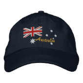 Klassieke Australische vlag Embroidery Geborduurde Pet (Voorkant)