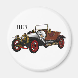 Klassieke auto 1920 cartoon illustratie magneet
