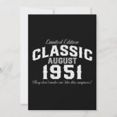 Klassieke Auto 1951 70ste Verjaardag Kaart (Voorkant)