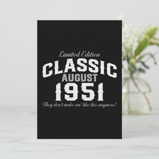 Klassieke Auto 1951 70ste Verjaardag Kaart (Staand voorkant)