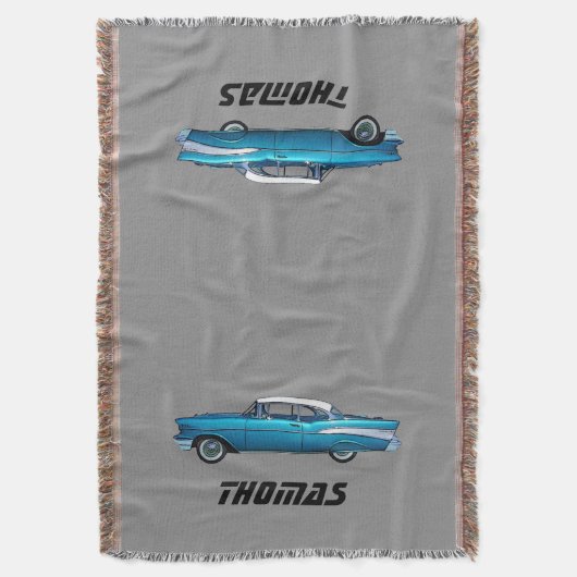 Klassieke auto 1957 Chevy BelAire aangepaste deken (Voorkant Verticaal)