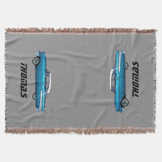 Klassieke auto 1957 Chevy BelAire aangepaste deken (Voorkant)