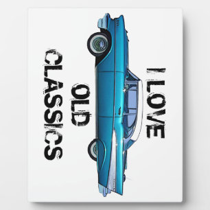 Klassieke auto 1957 Chevy BelAire aangepaste plaqu Fotoplaat