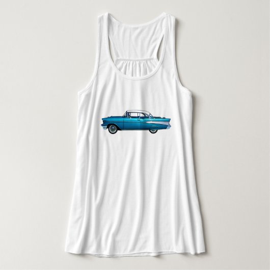 Klassieke auto 1957 Chevy BelAire aangepaste tankt Tanktop (Design voorkant)
