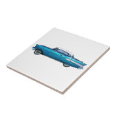 Klassieke auto 1957 Chevy BelAire aangepaste tegel Tegeltje (Zijkant)