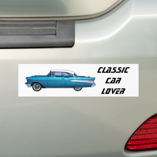 Klassieke auto 1957 Chevy BelAire Bumpersticker (Op auto)