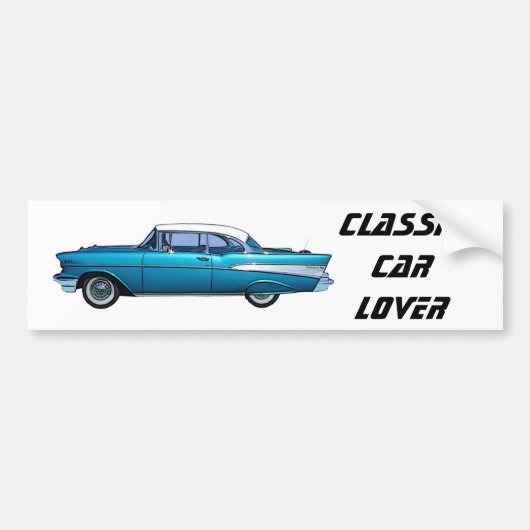Klassieke auto 1957 Chevy BelAire Bumpersticker (Voorkant)