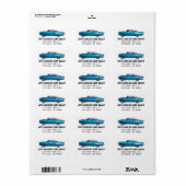 Klassieke auto 1957 Chevy BelAire Etiket (Full Sheet)