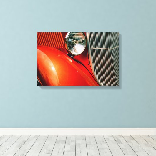Klassieke auto 2 canvas afdruk (Insitu (Houten vloer))