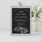  klassieke auto 40ste verjaardagsfeestje kaart (Staand voorkant)