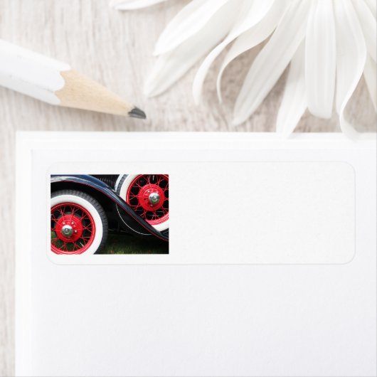 Klassieke auto adreslabel etiket (Insitu)