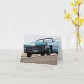 Klassieke auto Amerikaanse cabriolet kaart (Gele Bloem)