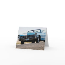 Klassieke auto Amerikaanse cabriolet kaart