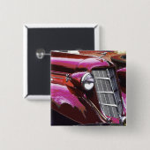 Klassieke auto: Auburn Vierkante Button 5,1 Cm (Voorkant /achterkant)