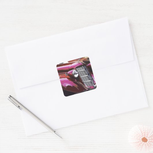 Klassieke auto: Auburn Vierkante Sticker (Envelop)