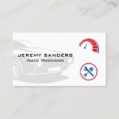 Klassieke auto | Auto-mechanische Logo Visitekaartje (Voorkant)