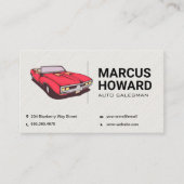 Klassieke auto | Auto Salesman | Ondernemingen Visitekaartje (Voorkant)