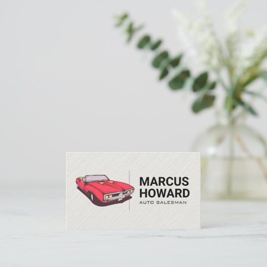 Klassieke auto | Autohandelaar Visitekaartje (Staand voorkant)