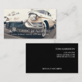 Klassieke auto, automatisch Visitekaartje voor ond (Voorkant / Achterkant)