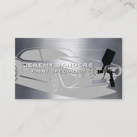 Klassieke auto | Automatische verfspuit Visitekaartje (Voorkant)