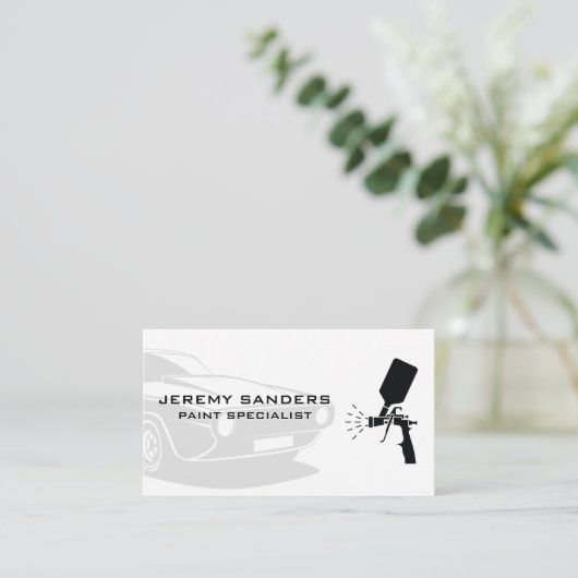 Klassieke auto | Autoverf-service Visitekaartje (Staand voorkant)