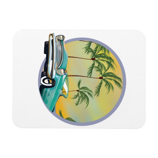 Klassieke auto bij schemering magneet (Horizontaal)