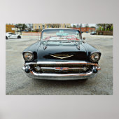 klassieke auto Black Bel Air Poster (Voorkant)