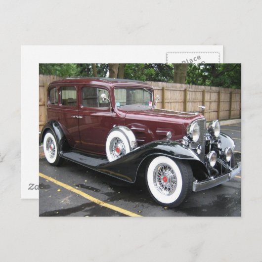 Klassieke auto briefkaart (Voorkant / Achterkant)