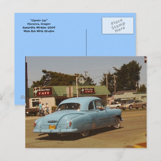 Klassieke auto briefkaart (Voorkant / Achterkant)