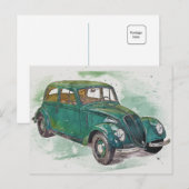 Klassieke auto briefkaart (Voorkant / Achterkant)