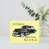 Klassieke auto briefkaart (Staand voorkant)