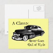 Klassieke auto briefkaart (Voorkant / Achterkant)