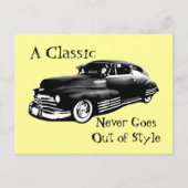 Klassieke auto briefkaart (Voorkant)