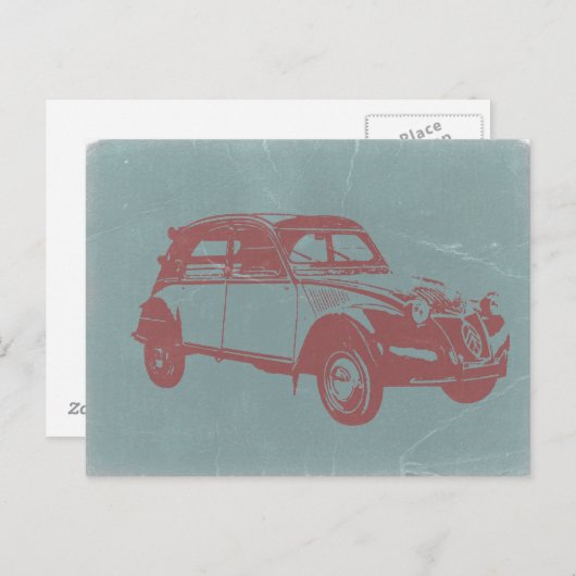 Klassieke auto briefkaart (Voorkant / Achterkant)