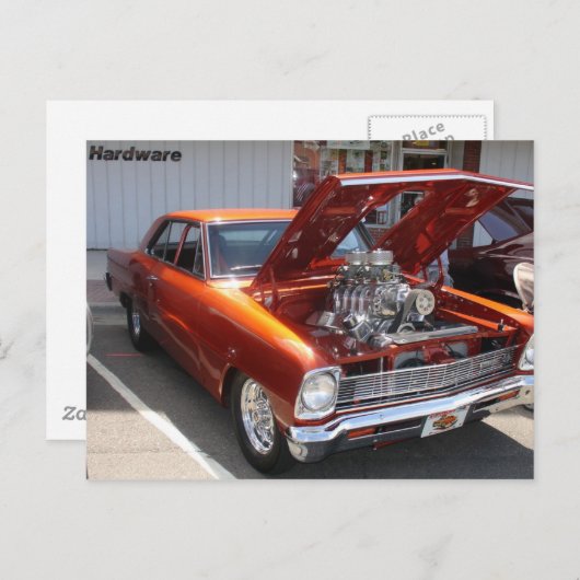 Klassieke auto briefkaart (Voorkant / Achterkant)