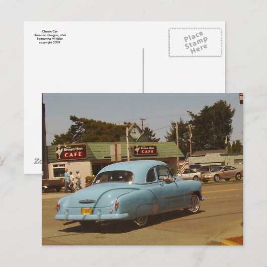 Klassieke auto briefkaart (Voorkant / Achterkant)