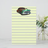 Klassieke auto briefpapier (Staand voorkant)