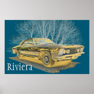 Klassieke auto Buick Riviera Poster