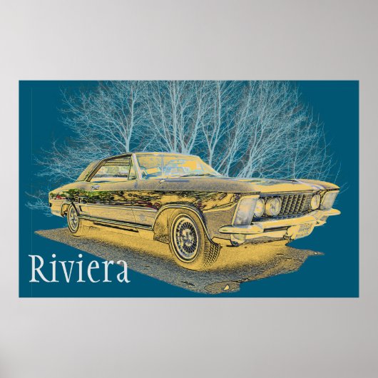 Klassieke auto Buick Riviera Poster (Voorkant)