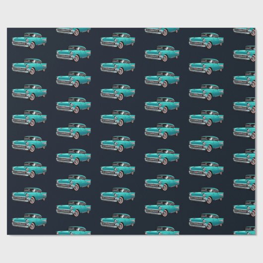  klassieke auto cadeaupapier (Vlak)