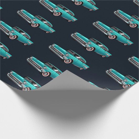  klassieke auto cadeaupapier (Hoek)