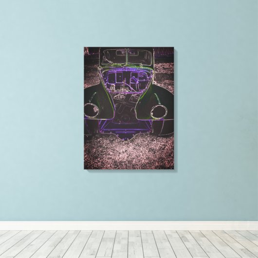 Klassieke auto canvas afdruk (Insitu (Houten vloer))