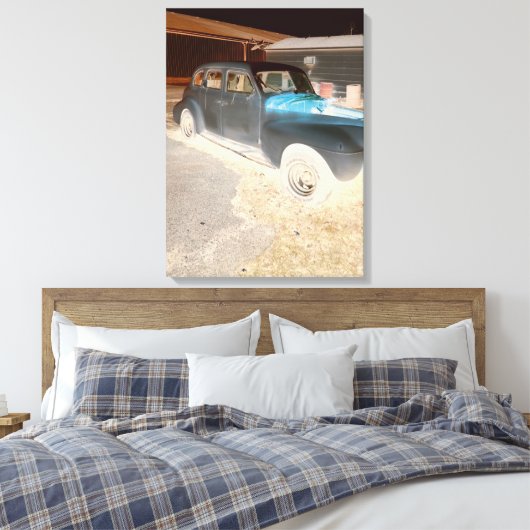 Klassieke auto canvas afdruk (Insitu (Slaapkamer))
