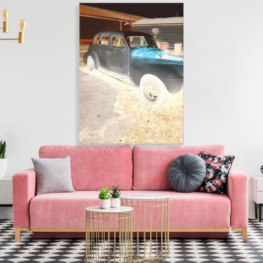Klassieke auto canvas afdruk (Insitu (Woonkamer))